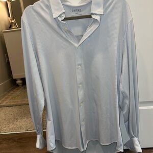 Rhone Blue Casual Button Down Shirt with slim Fit